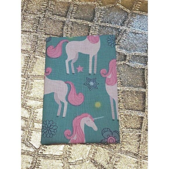 Mint Unicorns Stars Hearts Pocket Tissue Fabric Cover Holder Gift Handmade - Picture 2 of 3